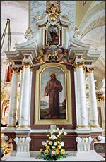 Šv. Pranciškaus Asyžiečio altorius. Fotografija Rimvydo Sprindžio