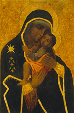 Dievo Motinos su Kūdikiu paveikslas. Fotografija iš parapijos archyvų